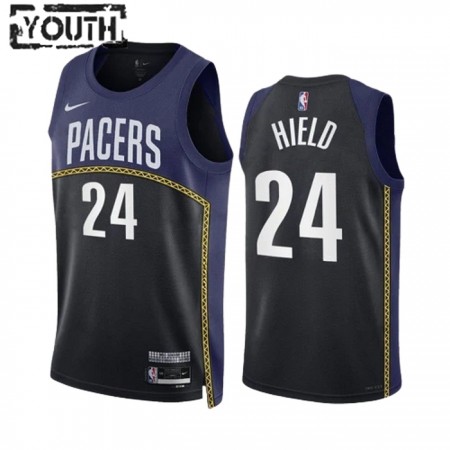 Dres Indiana Pacers Buddy Hield 24 Black Nike 2022-23 City Edition Navy Swingman - Dječji